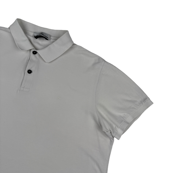 Stone Island 2022 Stellina White Compass Cotton Polo Shirt - 3XL
