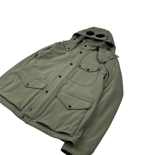 CP Company Khaki Goggle Soft Shell Field Jacket - Large