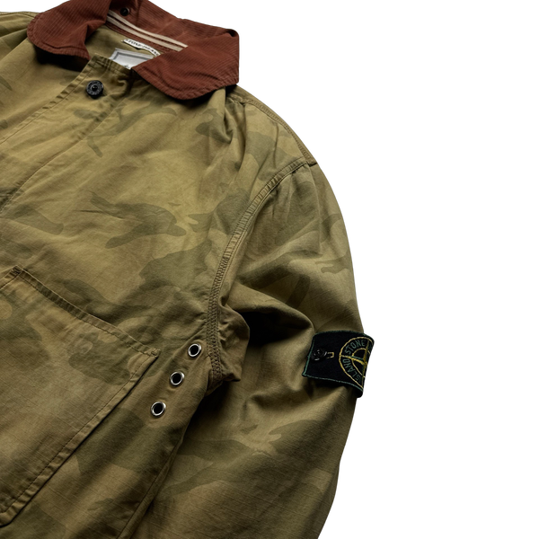 Stone Island 90's Ice Camo Carpenter Buttoned Jacket - Medium