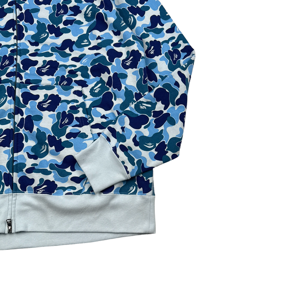 BAPE Blue Shark Camo Full zip up hoodie - 2XL
