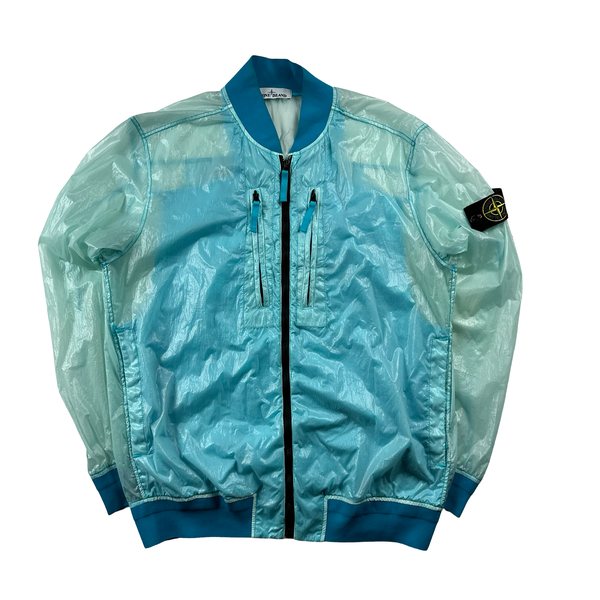 Stone Island 2021 Blue Lucido TC Bomber Jacket - Large