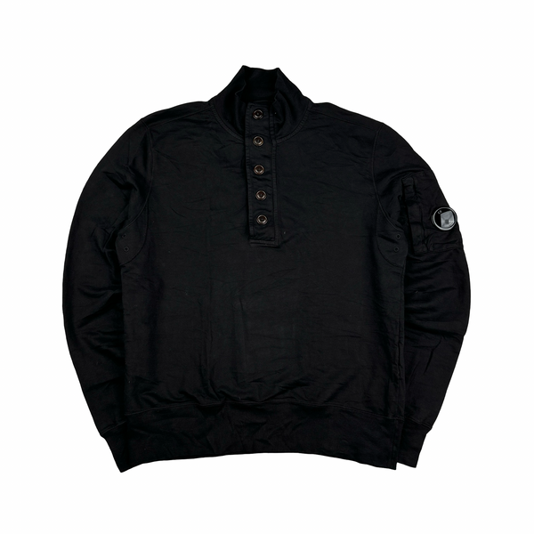 CP Company Black Lens View Quarter Buttoned Jumper - Large