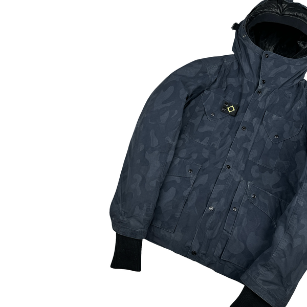 Ma Strum Navy Camo Multi Pocket Lined Jacket - Medium