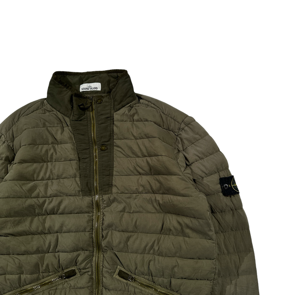 Stone Island 2019 Green Down Filled Loom Woven Puffer Jacket - XXL