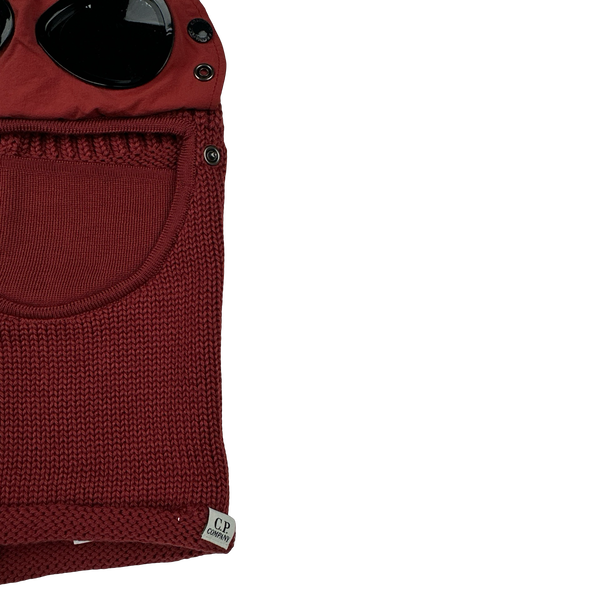 CP Company Maroon Red Wool Goggle Balaclava