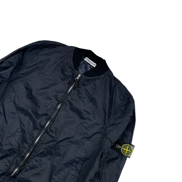 Stone Island 2008 Navy Mesh Badge Lightweight Jacket - Large