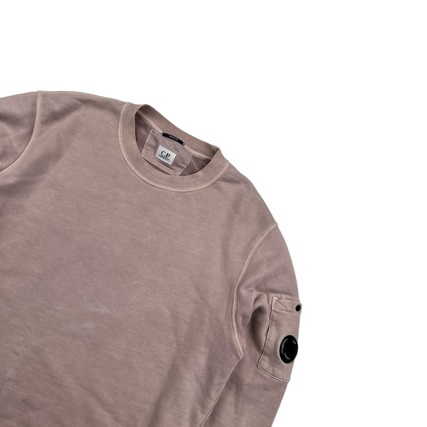 CP Company Pink Cotton Crewneck Jumper - Medium