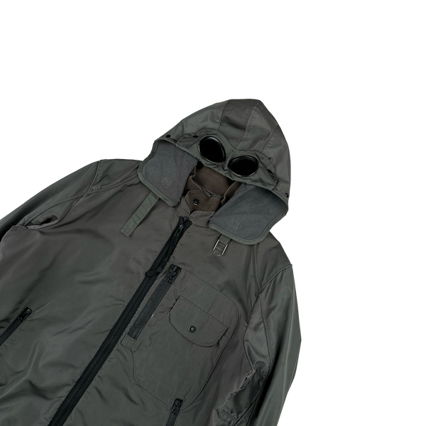 CP Company 2011 Grey Multi Pocket Leinster 200 Wool Lined Goggle Jacket - XL