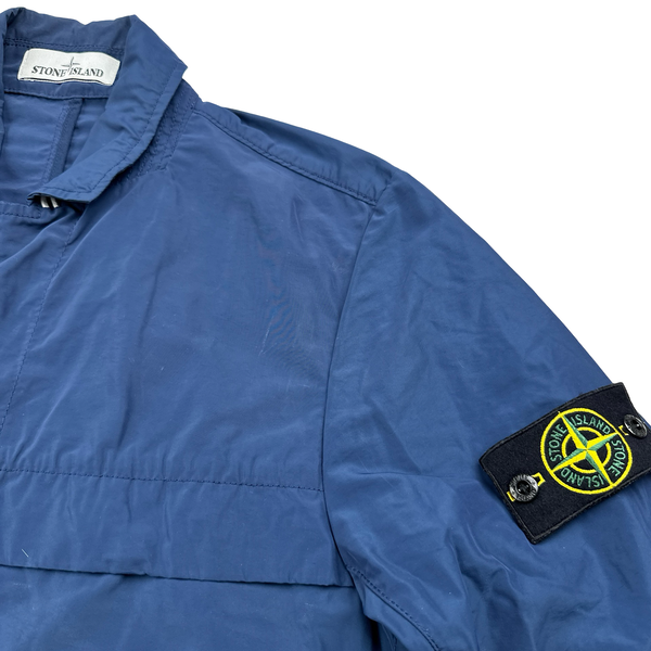 Stone Island 2019 Steel Blue Micro Reps Button Up Jacket - Medium