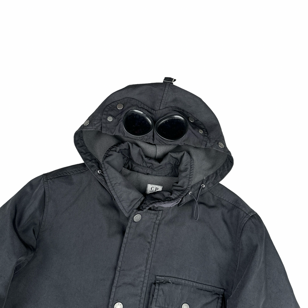 CP Company Goggle Black Quilted Lined Multi Pocket Jacket - Small