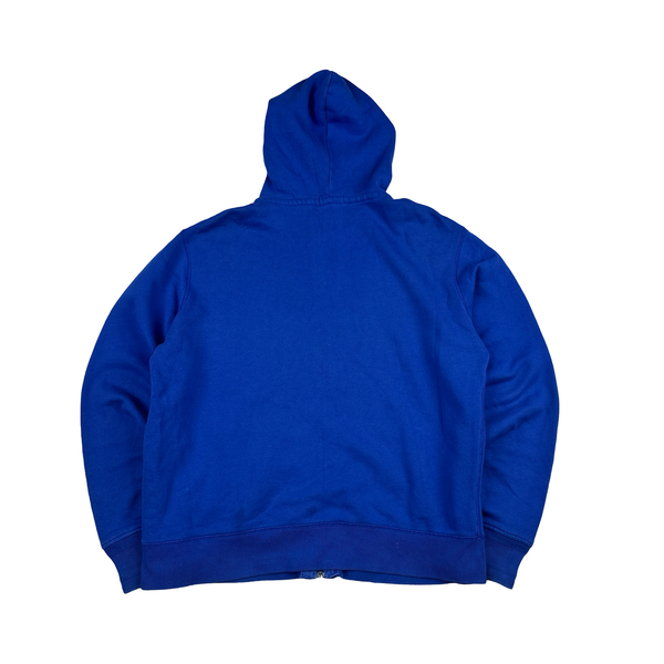 Ralph Lauren Blue Thick Cotton Zipped Hoodie - XL