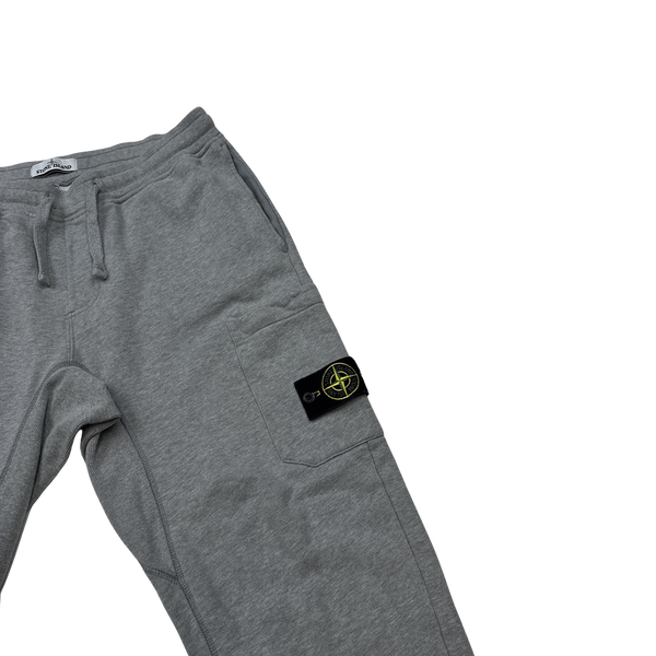 Stone Island Grey Cotton Jogging Bottoms Large