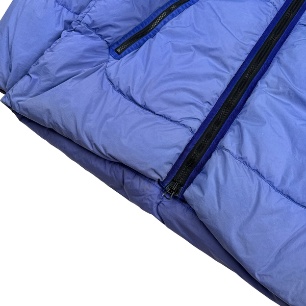 Stone Island 2021 Blue Crinkle NY Down Puffer Jacket - Large