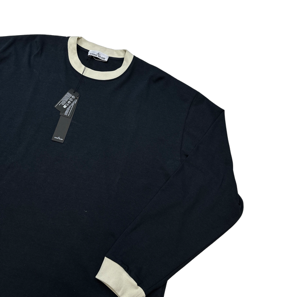 Stone island hotsell cream jumper