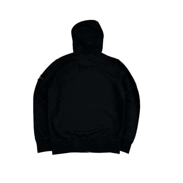 Stone Island Black 2022 Zipped Hoodie - Small