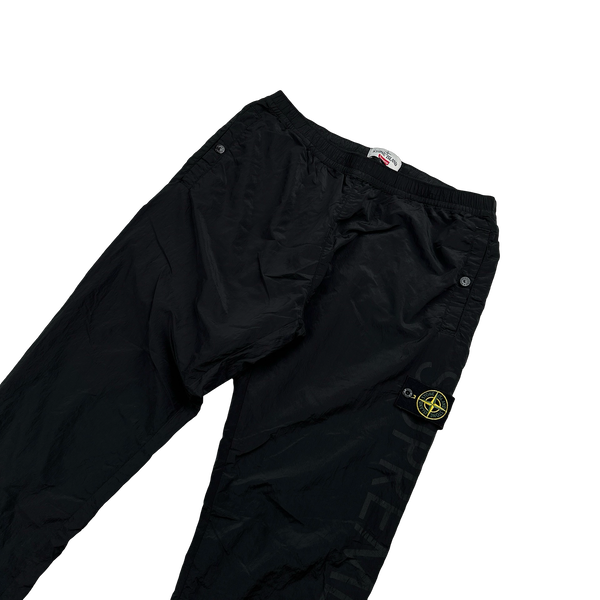 Stone Island x Supreme Black Nylon Metal Trousers - Medium