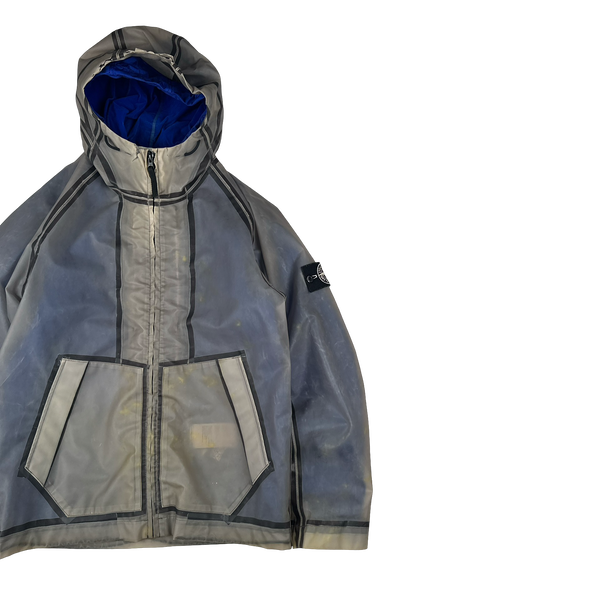 Stone Island 2015 Royal Blue Poly Cover Jacket - Medium