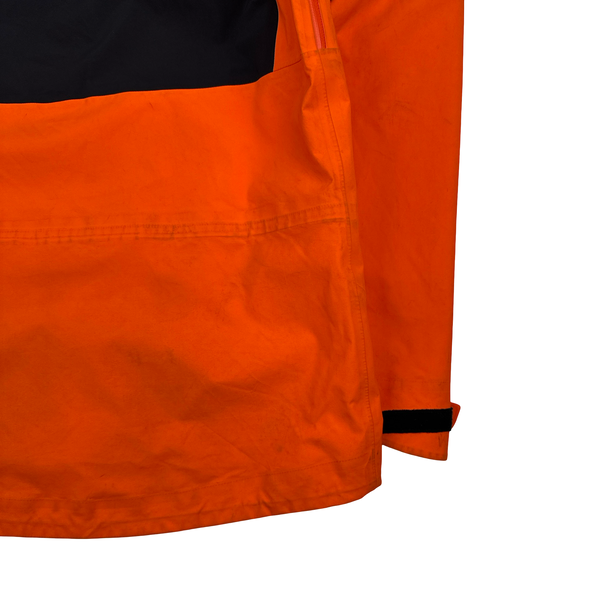 North Face Orange Gore Tex Colour Block Hooded Jacket - Small