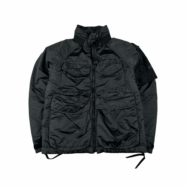 Nemen Nylon Shimmer Dark Grey Shell Multi Pocket Jacket
