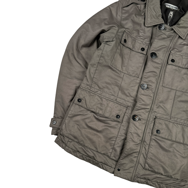 Stone Island Dark Beige David TC Military Jacket - Medium
