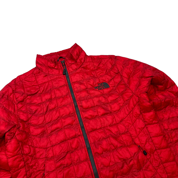 North Face Red Down Padded Lightweight Puffer Jacket - Small