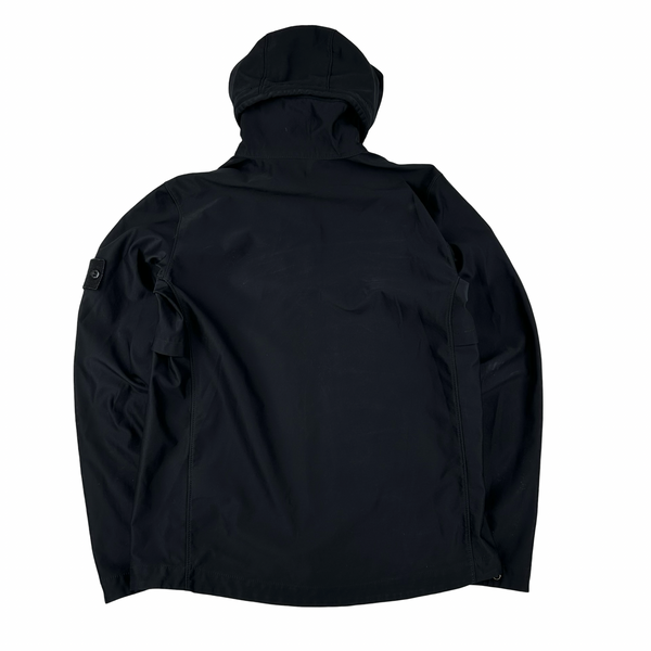 Stone Island Black Nylon Cotton 3L Ghost Piece Jacket - Medium