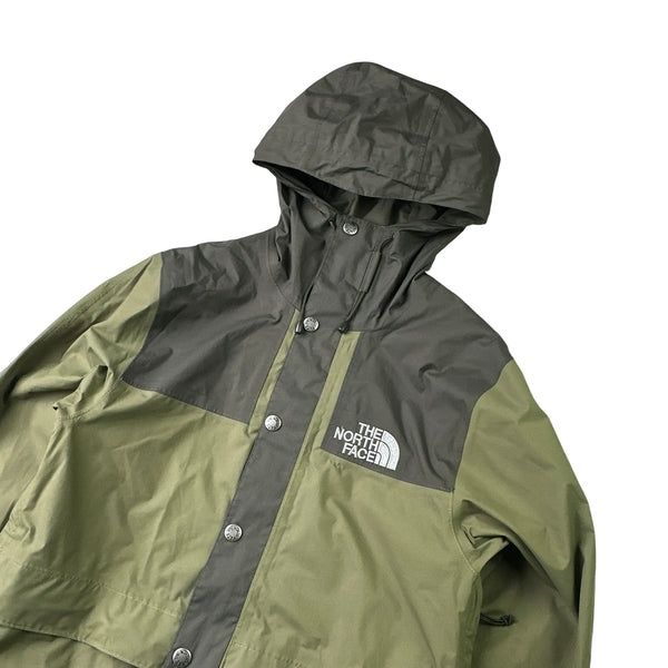 North Face Hyvent Green Colour Block Waterproof Rain Jacket - Small