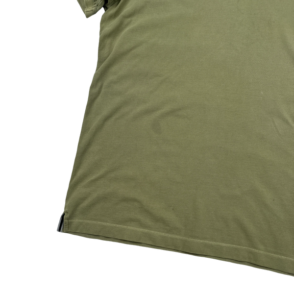 Stone Island 2022 Sage Green Cotton Polo Shirt - 3XL