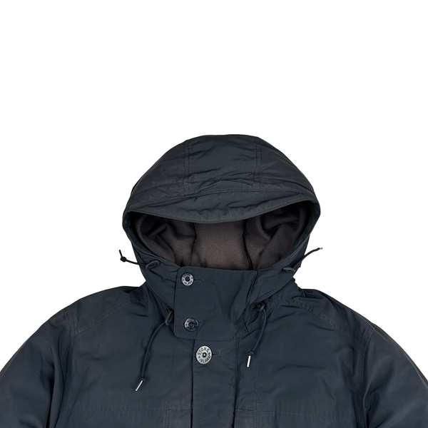 Stone Island Navy Down Filled Micro Reps Jacket - Large
