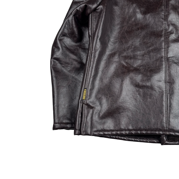 Armani Jeans 2000's Zip Up Faux Leather Lined Jacket - XL