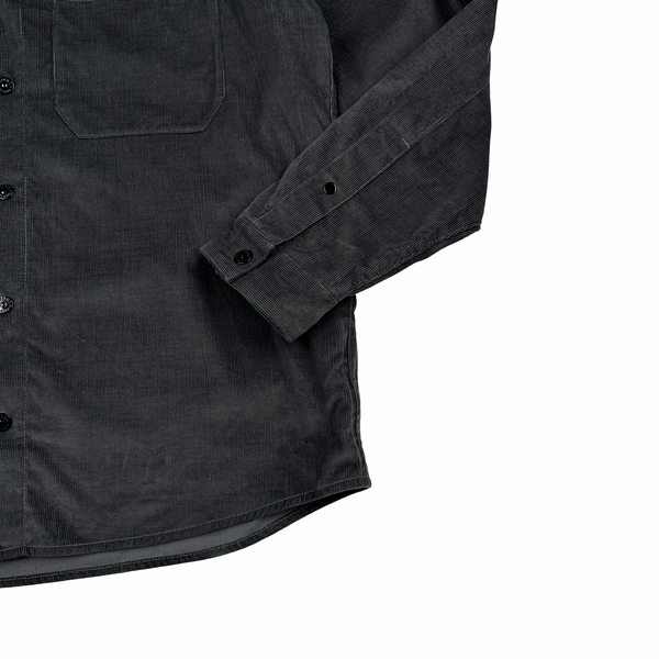 Stone Island 2025 Grey Corduroy Cotton Overshirt - XL