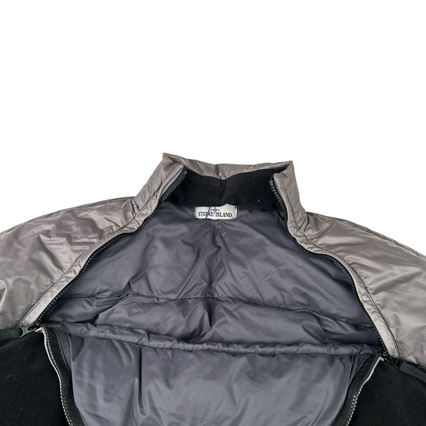 Stone Island 2018 Grey Cotton Velvet Down TC Reverse Lamy Flock Puffer - Large