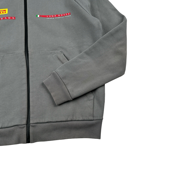 Prada Luna Rossa 37th Americas Cup Barcelona Spellout Zipped Hoodie - Medium