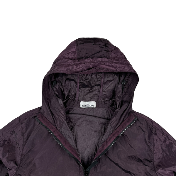 Stone Island 2018 Plum Purple Nylon Metal Watro Hooded Jacket - Large