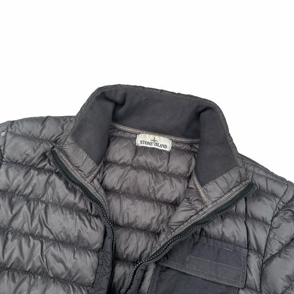 Stone Island 2018 Charcoal Micro Yarn Down Puffer Overshirt - Medium