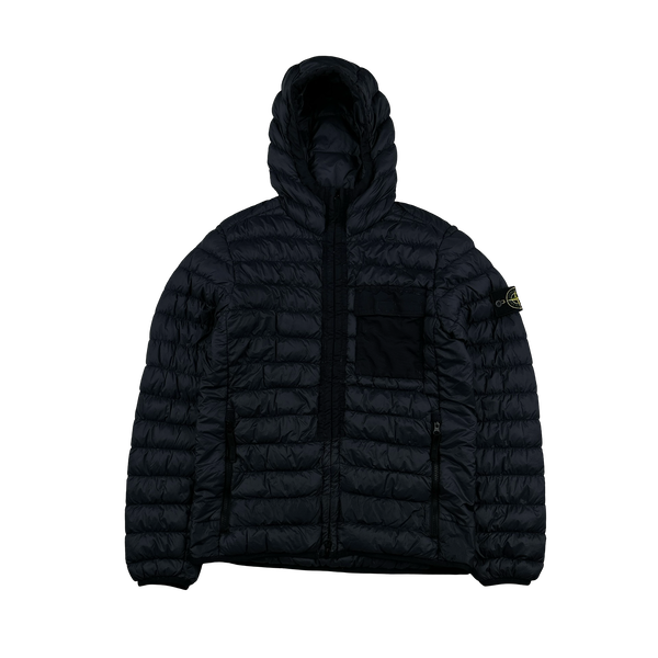 Stone Island 2018 Navy Micro Yarn Down Puffer Jacket - Medium