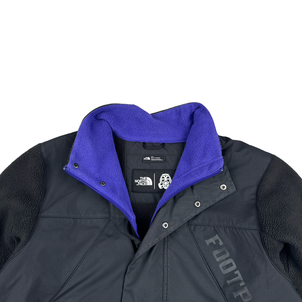 North Face X Footpatrol Thick Fleece Purple Nylon Pocket Jumper Jacket - Medium