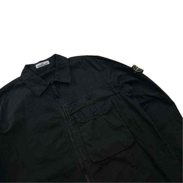 Stone Island 2020 Black Zipped Overshirt - XXL