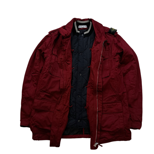 Stone Island Red Dutch Rope Raso Shoulder Badge Jacket - XL