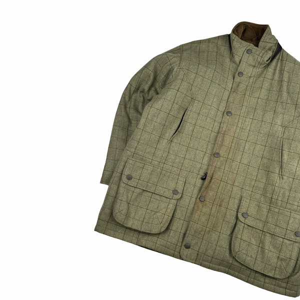 Barbour Checked Quilted Shooting Jacket - XL