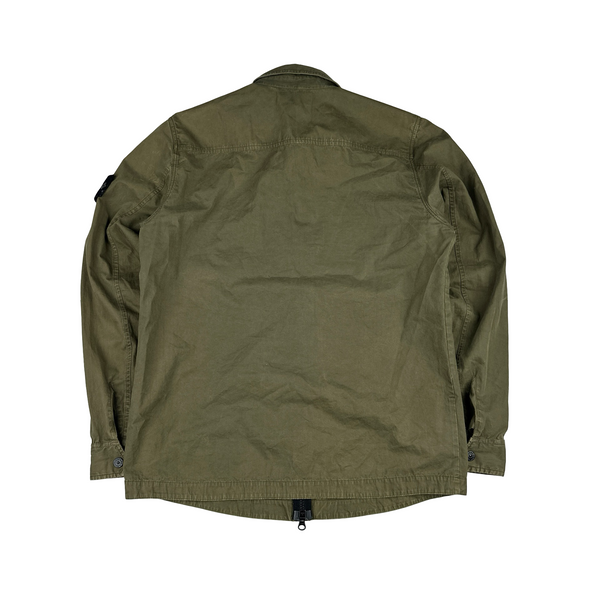 Stone Island 2014 Khaki Cotton Overshirt - Large