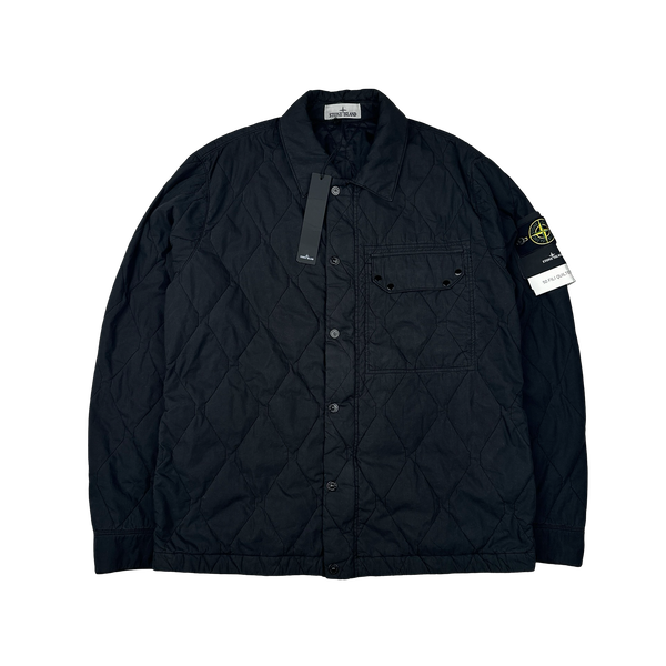 Stone Island 2022 Black 50 Fili Quilted TC Jacket - Large