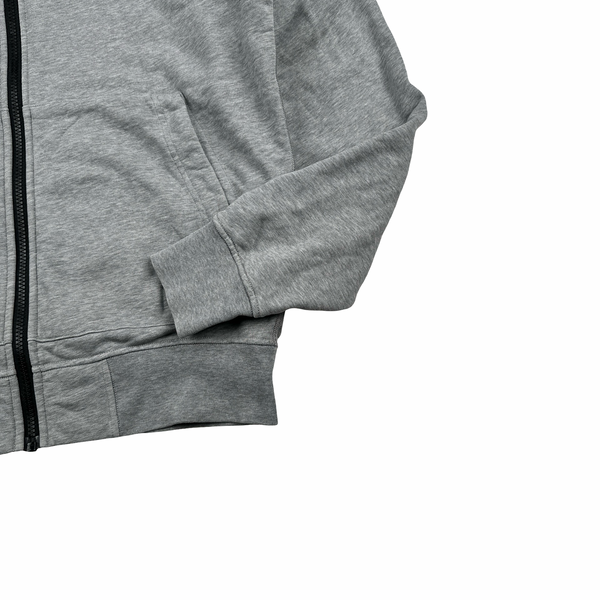 Stone Island Grey Cotton Zipped Hoodie - Medium