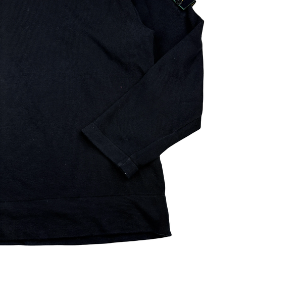 Stone Island 1999 Black Green Edge Vintage Pullover Mock Jumper - XXL
