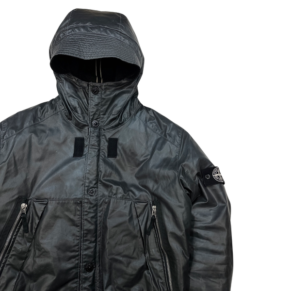 Stone Island 2011 Navy Waxed ICE 2 Jacket XL Mat s Island