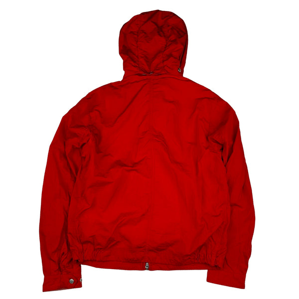 CP Company X Sebago Red Nylon Cotton Lined Collared Jacket - Small