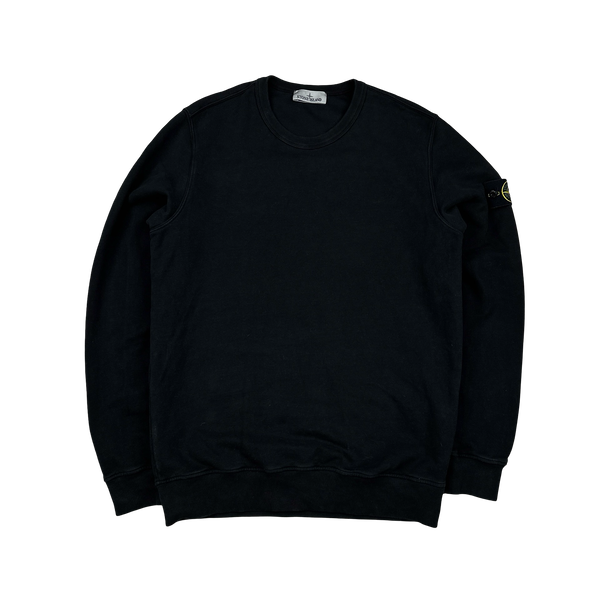 Stone Island 2023 Black Crewneck Jumper - Large