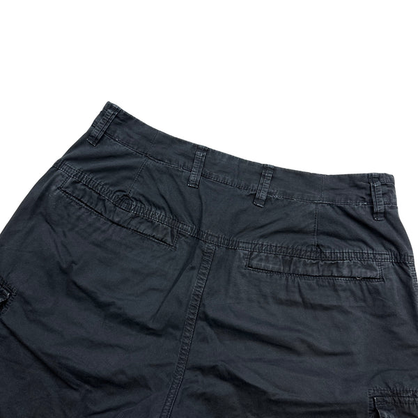Stone Island 2021 Washed Black Slim Fit Shorts - Medium