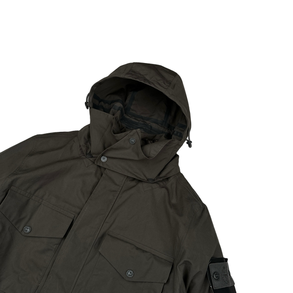 Stone Island 2022 O-Ventile Grey Ghost Piece Down Dutch Rope Puffer Jacket - Large