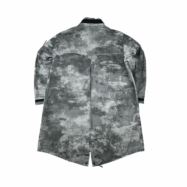 Stone Island 2024 Dissolving Grid Camo Mesh Reflective Nylon Jacket - Medium - Large